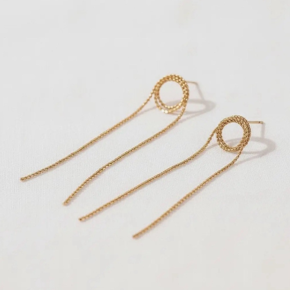 Gold Plated Tassel Earrings (2707)
